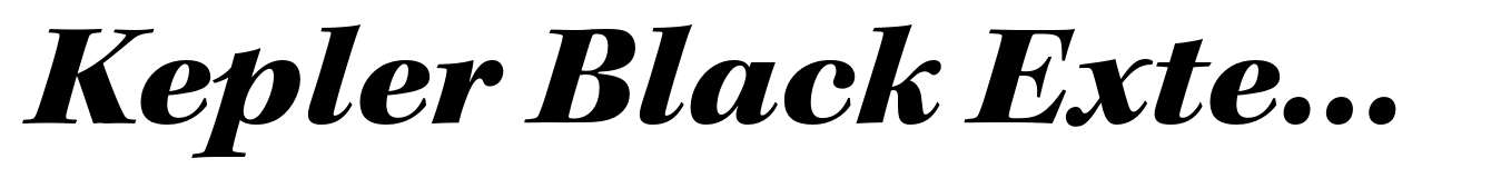 Kepler Black Extended Italic Subhead